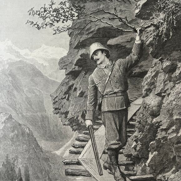 The King's Highway in Tibet Shikari Pass - The Graphic COVER ONLY 1892 Aug V1-7